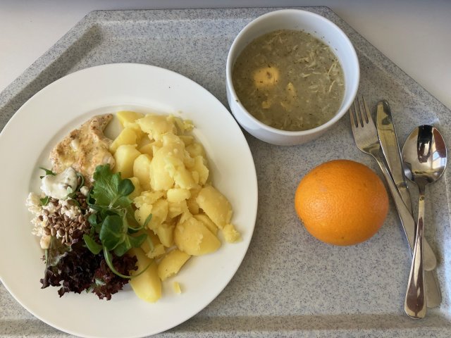 kulajda, kuřecí plátek se sýrem a bramborem