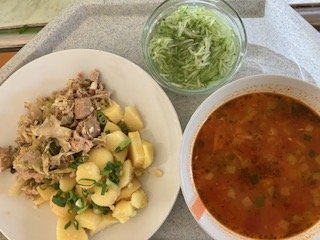 Minestrone, vepřové v kapustě s bramborem