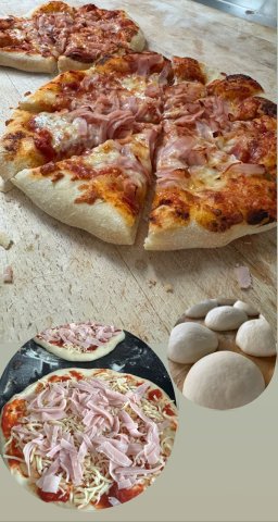 zeleninová polévka s kuskusem, pizza