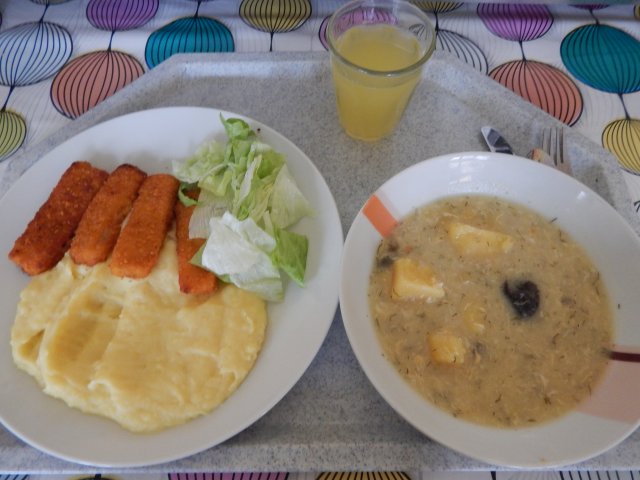 kulajda, rybí prsty, brambor, ledový salát