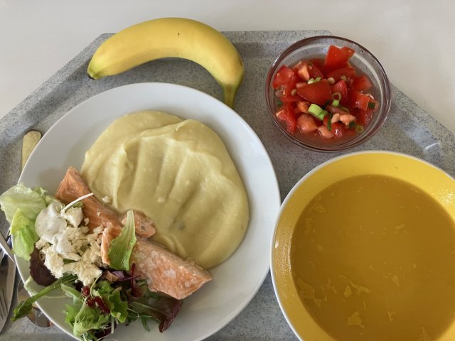 losos na másle s bramborovou kaší