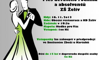 Ples devátého ročníku a absolventů ZŠ Želiv
