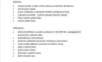 Hledáme do svých řad novou kolegyni či kolegu 